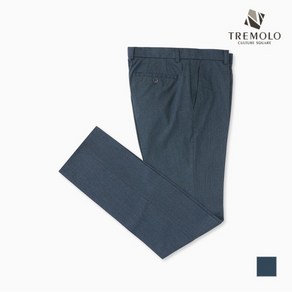 [트레몰로] [TREMOLO] 블루 드레이프 스트레치 슬랙스 바지_TRNDLUZ8151