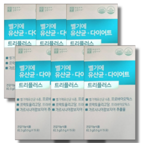 벨기에 유산균 다이어트 트리플러스 15포X6박스, 15회분, 82.5g, 6박스