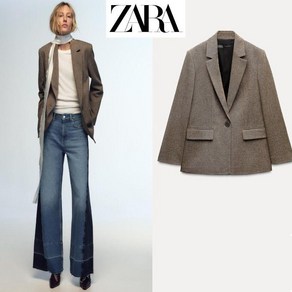 자라 여성용 싱글 데일리 자켓 블레이저 ZARA