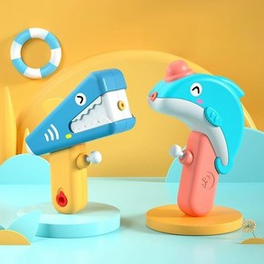 [2개 세트] 물총 자동물총 전동물총 장난감물총 고압물총 배낭물총 물놀이 여름, 표준 구성, 1개, 상어 / 돌고래 세트