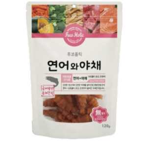 후코홀릭 강아지 간식 120g, 야채+연어, 3개