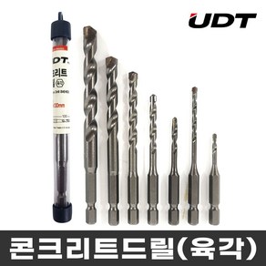 UDT 콘크리트기리 육각 임팩 드릴비트 드릴날 전동드릴, 1개, UDT 콘크리트기리-육각 10mm