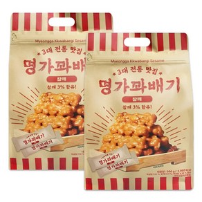 명가 꽈배기 참깨 개별포장 과자 간식 대용량, 2개, 500g
