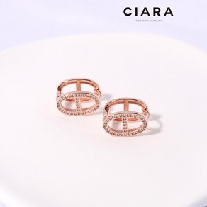 CIARA 14K Follo 오벌컷 풀샤이닝 귀걸이(GoldPlated)