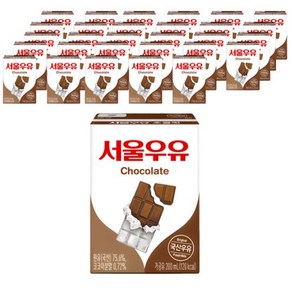 서울우유 초코 우유, 200ml, 48개