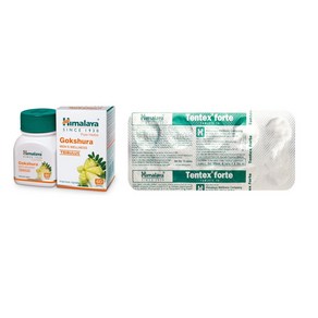 Combo Pack of Himalaya Tentex Fote( 10 Tab ) and Gokshua 60 Tablets, 1개, 60정