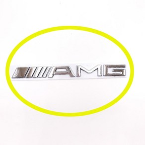 스티커 자동차 튜닝 벤츠 엠블럼 메탈 AMG, A 실버, 1개