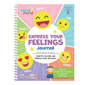 Hand2mind Expess You Feelings 저널 감정 바퀴가 있는 아동용 사회적 책 어린이를 위한 성장 마인드셋 마음챙김 진정 코너 용품 115488, Hand2mind Expess You Feeling