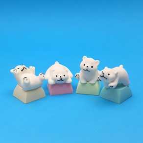 북극곰 기계식 키보드 포인트 키캡 4TYPE, 4.한발곰, 17.화이트반투명