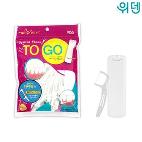 위덴 성인용 일회용 치실 90p + 스마일 휴대케이스, 바이트형(화이트), 1세트