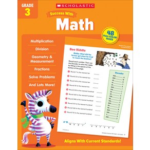 (영문도서) Scholastic Success with Math Gade 3 Papeback, Scholastic Teaching Resouces, English, 9781338798517