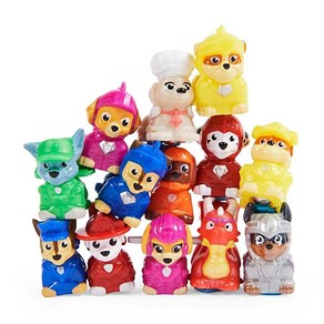 Spin Maste 6062143 Paw Patol Rescue Knights 수집용 블라인드 박스 미니 피규어 캐슬 타워 컨테이너 포함 높이 5.1cm(2인치)