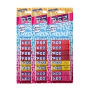 Pez Candy Refill 8Pk Assorted Fruit 2.31 oz (3 Pack) Pez Candy 리필 8팩 과일 모듬 2.31온스(3팩)