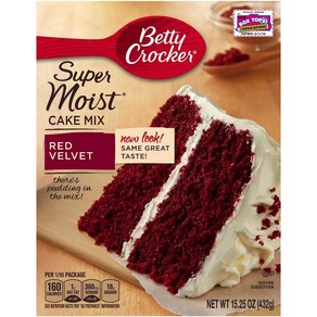 Betty Cocke Supe Moist Cake Mix Red Velvet 15.25 Ounce (Pack of 3) Betty Cocke 슈퍼 모이스트 케이크 믹스, 432g, 3개