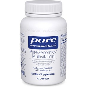 퓨어인캡슐레이션 퓨어 제노믹 멀티비타민 60정 Pue encapsulations PueGenomics Multivitamin 60ct, 1개