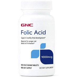 GNC 폴릭 애시드 1000mcg 베지테리안 타블렛