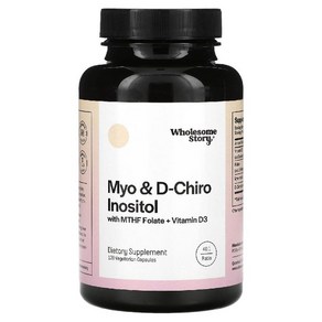 홀섬 스토리 마이오우 디 치어로우 이노시톨 MTHF 엽산 비타민 D3 Wholesome Stoy Myo D Chio Inositol MTHF Folate Vitamin D3, 1개, 360정