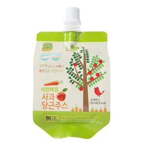 *본사판매* 자연마을 사과당근주스 착즙 과일 사과즙 과채 주스 유아음료, 100ml, 10개