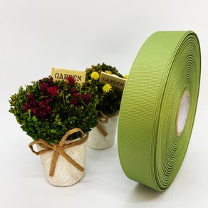 포장 리본 끈 제이제이리본 골직리본15mm 20mm 25mm 60컬러 (길이 45M ) 공단리본, 14진카키