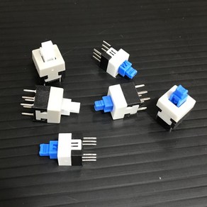 6P 7x7 8x8 8.5x8.5 사각 푸쉬/푸쉬락 스위치 푸시락 전원 on/off 온오프 PCB DIP, 푸쉬/락, 7x7mm, 1개