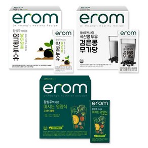 이롬 황성주 박사의 발아약콩두유/ 검은콩 무가당/ 마시는 영양식 (3box), 48개, 190ml