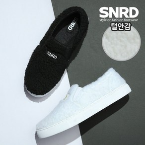 SNRD 여성용 털 방한 슬립온 스니커즈 SN580