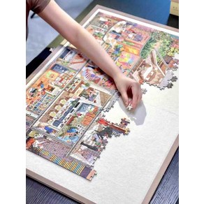 도톰한 펠트 직소 퍼즐 천피스 매트 받침대 보드 수납 특수 성인용 1000 pcs, 1. 1000조각 이하, 1개