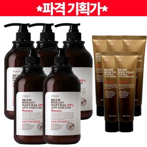 비바스 ★파격기획가★ 맥주효모 탈모샴푸 (1000g x 5개+100g 5개)