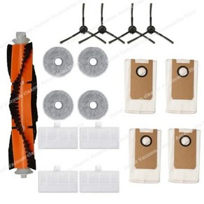 Uwant U200 Po Edison 2 Plus U250 와 호환 되는 메인 사이드 브러시 모핑 천 Hepa 필터 먼지 가방, Set U, 22 Set U, 1개