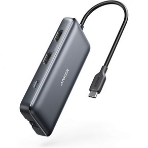 Anke 553 USB-C 허브 8-in-1 USB C 도크 듀얼 4K HDMI to 어댑터 1Gbps 이더넷 100W 전원 공급 MacBook Po용 SD 카드 리더, 1개