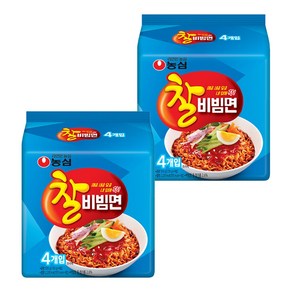 농심 찰비빔면 130g X 8봉, 8개