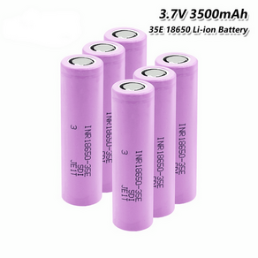 리늄 이온 배터리 1-10 실제 용량 원래 전원 18650 리튬 배터리 35E 3500mAh 3.7V 25A 높은 전력 In18650, 1개입, 10개