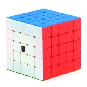 MoYu Meilong 매직 큐브 5x5 퍼즐 전문 스피드 Magico Cubo 교육용 장난감 어린이 게임, 01 Stickeless, 1개