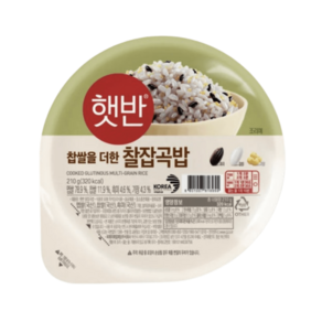 햇반 찰잡곡밥 즉석밥, 210g, 36개, 상세페이지 참조