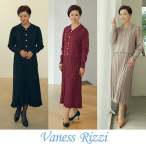 [Vaness Rizzi] 바네사리찌 여성 니트 플리츠 원피스 1종