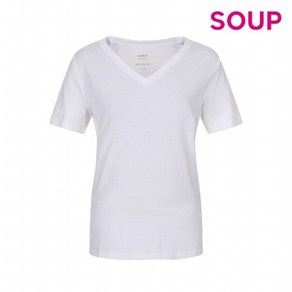 [숲(SOUP)] 25%쿠폰 SOUP 코튼 브이넥 반팔 티셔츠