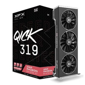 XFX Speedste QICK319 RX 7800 XT 코어 게이밍 그래픽 카드 16GB GDDR6 HDMI 3xDP AMD RDNA 3 RX78TQICKF9, 4) RX 6750 XT