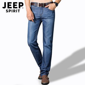 JEEP SPIRIT 지프 스피릿 청바지 남자 여름 가을 얇은 원단 소재 바지 슬림 핏 팬츠 스트레이트 여름바지 스트레치 여름팬츠 비즈니스 캐주얼 남성 청바지 8005