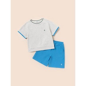 [브랜드정품]빈폴키즈 공식브랜드관 [BEANPOLE KIDS] 와플 반팔 티셔츠 반바지 상하세트 베이지 (BI5342U07A) 등교룩 등원룩