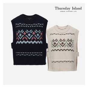 써스데이아일랜드 Thusday Island 기하학 패턴 베스트 T228MVT232W