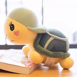 보들보들 귀여운 거북이 인형 쿠션 어린이 애착인형PX40257, 그린, 35cm, 1개