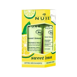 NUXE 프랑스 정품 눅스 스윗 레몬 오가닉 핸드크림 30ml + 립밤4g, 1개