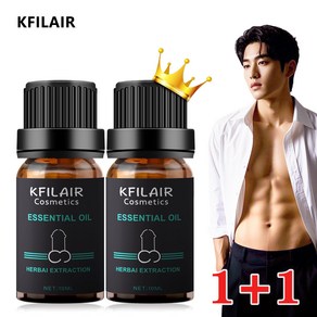 KFILAIR 남성 마사지 오일이 천연성분 지연 시간 강화 장시간, 1개, 10ml