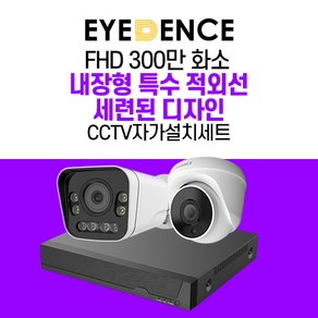 아이던스 300만화소 자가설치 CCTV 세트 - C 보안 방범 스마트폰감시 특수 적외선, 300만화소 실외 1세트 (10M케이블+어댑터), 1개