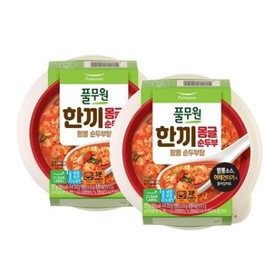 풀무원 한끼몽글순두부 짬뽕순두부탕 277g 2개