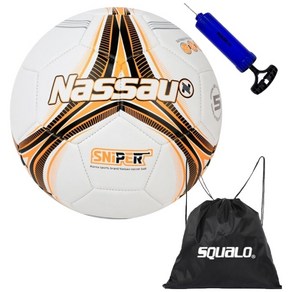 낫소 스나이퍼 축구공 5호 NSSF-5 완벽한 구에 가까운 형태 안정적인 드리블 뛰어난 내구성 4계절 축구공, NSSF-5 + SQ가방 +SQ펌프, 1개