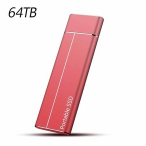 100% 지널 SSD 64TB 128TB 휴대용 고속 외장 솔리드 스테이트 하드 드라이브 USB3.0 인터페이스 노트북용, 06 64TB Red