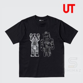 유니클로 카우스 앤디워홀 Uniqlo x Kaws x Andy Wahol 476351 블랙 티셔츠