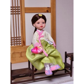 인형 한복 아이반회장 저고리 세트 26cm USD 베이비돌 파올라레이나, 30cm 도리스돌, 1개