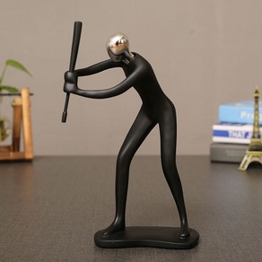 Sanmao 스포츠 선수 사무실 조각 장식품 오브제 동호회 선물, 야구 마스터스-실버, 그림과 같이
